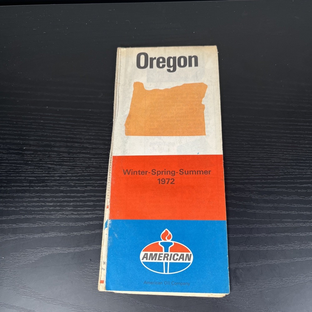 1972 Oregon Winter-Spring-Summer‎ American Oil Company Map